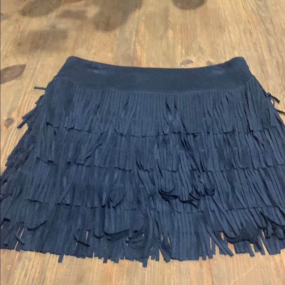Ultra suede fringe skirt - Picture 1 of 6